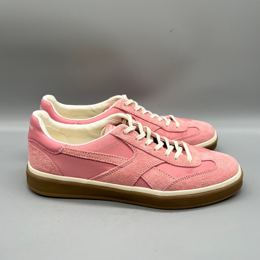 Sam Edelman Shoes Womens 9.5 Pink Suede Althea Retro Lace Up Trainer Sneakers